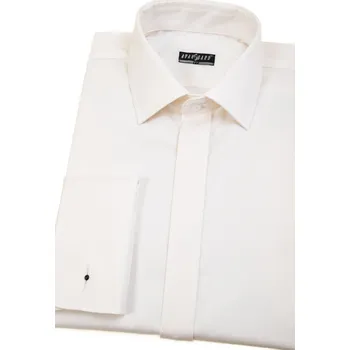 Pánská košile Avantgard Pánská košile LUX s dvojitými manžetami na manžetové knoflíčky, 517-225, Smetanová/ivory Velikost: 46/182