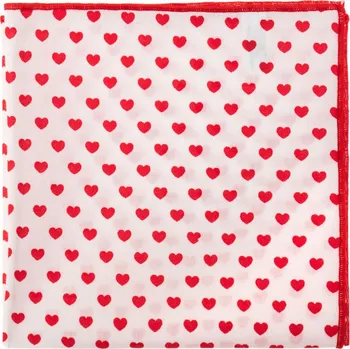 Kravata Avantgard Kapesníček do saka LUX, 583-5163, Bílá/srdce