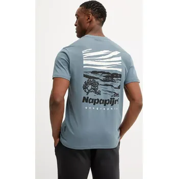 Pánské tričko Bavlněné tričko Napapijri S-Vignoni modrá barva, s potiskem, NP0A4ILXG1Y1 95X, vel. S
