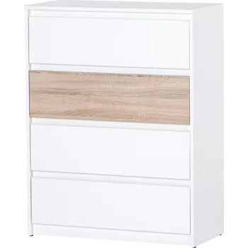 Komoda Komoda Wenecja 07 80 cm bílá/dub sonoma