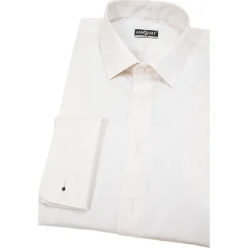 Pánská košile Avantgard Pánská smokingová košile SLIM s krytou légou a dvojitými manžetami na manžetové knoflíčky, 105-225, Smetanová/Ivory Velikost: 41/182