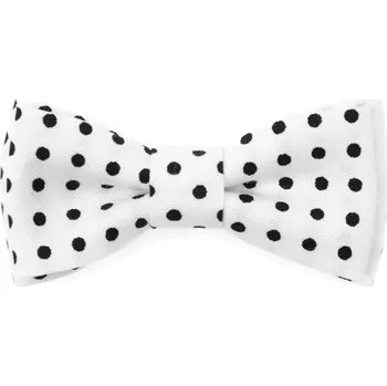 Avantgard Motýlek MINI bavlněný, 531-5128, Bílá s černým puntíkem