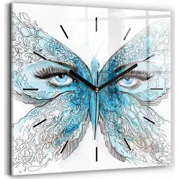 Hodiny Nástěnné hodiny Wallfluent, odstíny modré, 30 cm