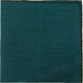 Kravata Avantgard Lněný kapesníček do saka PREMIUM, 612-109, Zelená / Petrol