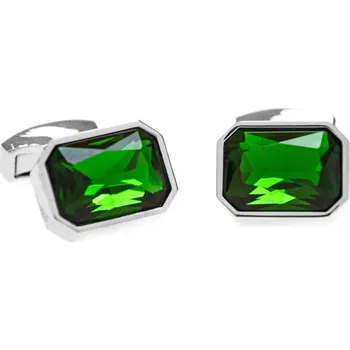 Manžetový knoflíček Avantgard Manžetové knoflíčky PREMIUM, 573-20854, Stříbrná lesk/zelená