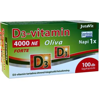 JutaVit Vitamin D3 4000 IU Olive Forte (100 Měkká kapsla)