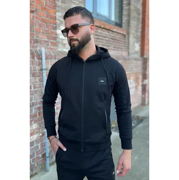 Pánská mikina Pánská mikina BOSS Green Saggy Rib 50537204 černá Velikost: XL