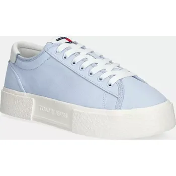 Pánské tenisky Sneakers boty Tommy Jeans FLATFORM CANVAS SNEAKER EN0EN02792 modrá 05X, EUR 37