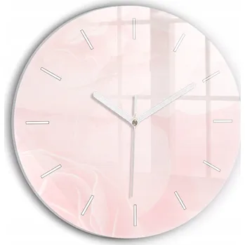Hodiny Minimalistické Čtvercové Skleněné Nástěnné Hodiny S Potiskem Růže průměr 30 cm