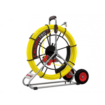 RUNPOTEC 10110 GF9 Protahovací pero ze skelného vlákna Ø 9mm, délka 150m, vč. pojízdného navíjecího stojanu