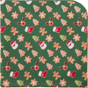 Kravata Avantgard Vánoční kapesníček do saka LUX, 583-1982, Zelená/perníček