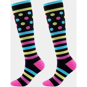 Merco Striped Dots dámské kompresní podkolenky velikost oblečení M