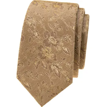 Avantgard Kravata SLIM LUX, 571-22467, Okrová/žlutá
