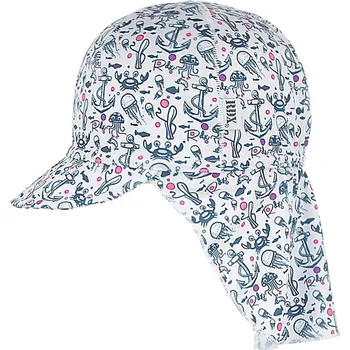 Kojenecká čepice RDX Funkční kšiltovka s plachetkou a UV filtrem 40+ Moře Coolmax Bílá Vel. XXS