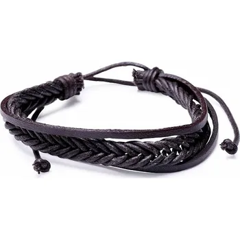 Náramek Nefertitis Náramek pánský casual style hnědý obvod cca 16 až 25 cm