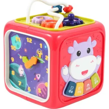 Hračka pro nejmenší CHIPOLINO Motorická kostka 6v1 Animals Red 163682