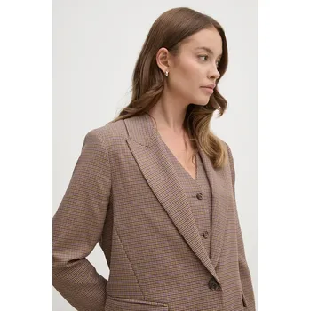 Dámské sako Blazer s příměsí vlny La Petite Française PFVAILLANTE béžová 80X, vel. 40