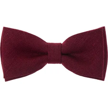 Motýlek Avantgard Lněný motýlek PREMIUM s kapesníčkem, 609-107, Bordó