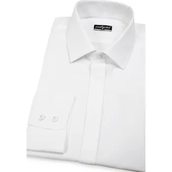 Pánská košile Avantgard Pánská košile SLIM s krytou légou, 132-001, Bílá Velikost: 37/170