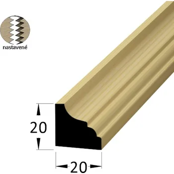 Stropní lišta Rohová vnitřní lišta - RVR 2020 SM /240 nast.