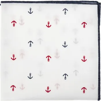 Kravata Avantgard Kapesníček do saka LUX, 583-51046, Bílá/kotva