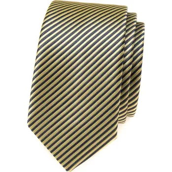 Kravata Avantgard Kravata SLIM, 551-3001, Šedá/žlutá