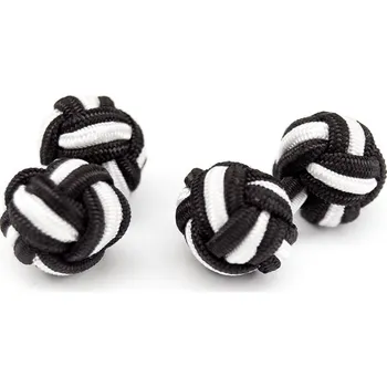 Manžetový knoflíček Avantgard Knots - manžetové uzlíky, 614-2301, Černá