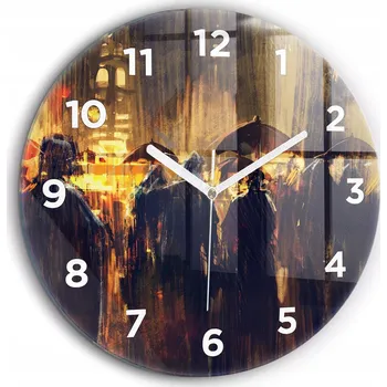 Hodiny Nástěnné hodiny Wallfluent hnědé 60 cm