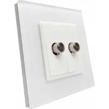 Elektrická zásuvka Anténní zásuvka nástěnná BarON bílá
