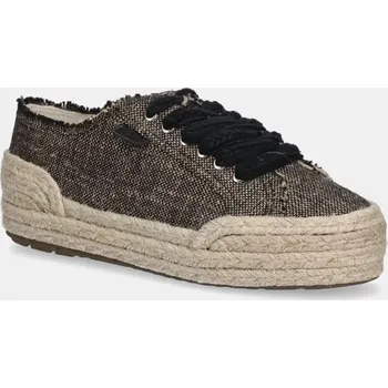 Dámské polobotky Espadrilky Emu Australia Ellery 2.0 černá barva, na platformě, W13065 Black W13065.BLAK 99X, EUR 41