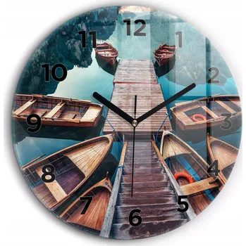 Hodiny Nástěnné hodiny Wallfluent modré 60 cm