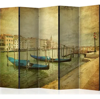 Paraván Paraván 5-dílný - Benátský kanál Grande Vintage
