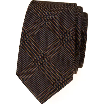 Kravata Avantgard Kravata SLIM LUX, 571-22305, Hnědá/modrá