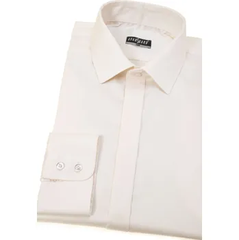 Pánská košile Avantgard Pánská košile KLASIK s krytou légou, 532-225, Smetanová/ivory Velikost: 46/182