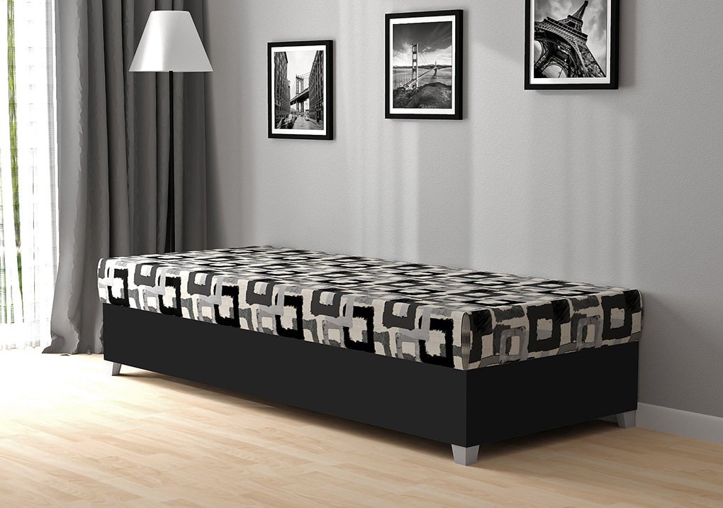 Nabytekmorava Válenda Jana s úložným prostorem 80x200 cm Barva: černá