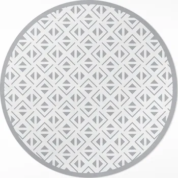 Koberec Kulatý Koberec s Grafickým Vzorem průměr 50 cm - Geometrický minimalistický vzor