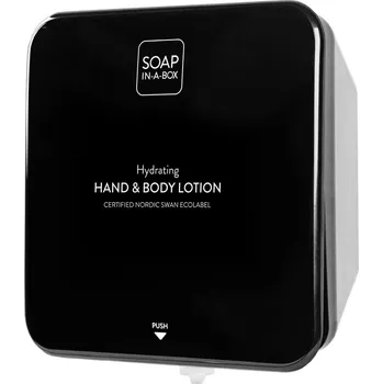 Dávkovač mýdla Lesklý černý dávkovač krému na ruce a tělo Soap-In-A-Box