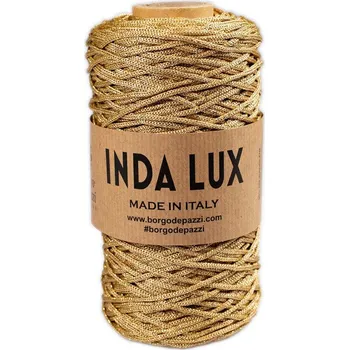 Příze Borgo de Pazzi Inda lux 34 Zlatá (Špagátová příze Inda lux 34 Oro)