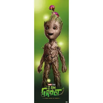 Obraz Plakát Marvel I Am Groot bez rámu 53 x 158 cm