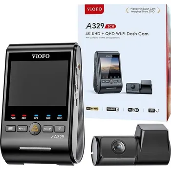 Kamera do auta Viofo A329 2CH 4K 60FPS + 2K WiFi, GPS + Doprava ZDARMA