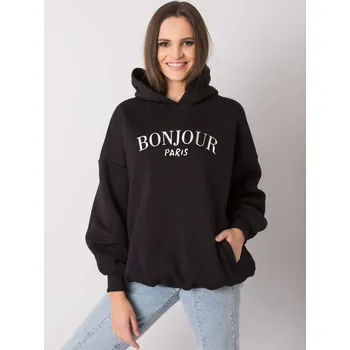 Dámská mikina Černá dámská oversize mikina s kapucí RV-BL-7357.35X-black Velikost: L/XL