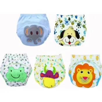 Plenkové kalhoty Bavlněné barevné tréninkové kalhotky pro kluky (2 velikosti) - 5 ks v balení Motiv: LFJGA, Velikost: 90 (9-12 kg)