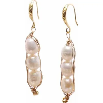 Náušnice Módní náušnice s perlami cca 4,5 cm