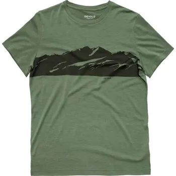 Pánské tričko Devold Funkční tričko Classic View zelené – 100% merino Velikost: S