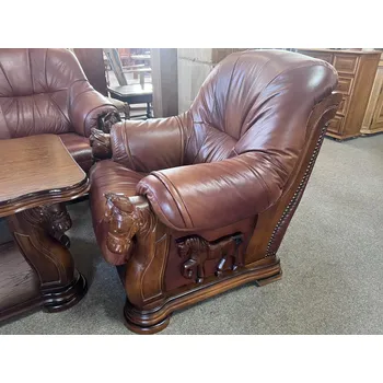 Sedací souprava Rustikální sedací souprava 3+2+1 vyřezávaná