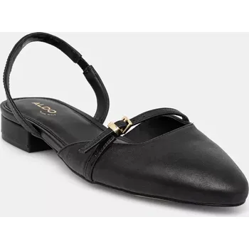 Dámské baleríny Kožené baleríny Aldo FLINTSTONE černá barva, s odkrytou patou, 13966808 99X, EUR 39