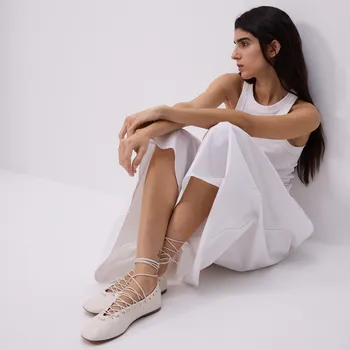 Dámské baleríny Reserved - Baleríny s ozdobnou mašličkou - krémová - 774CP-01X - 774CP-01X-39