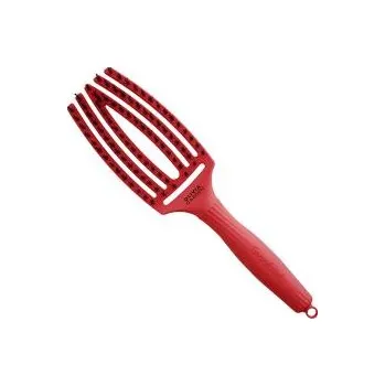 kartáč na vlasy Olivia Garden Fingerbrush Combo Confidence Red