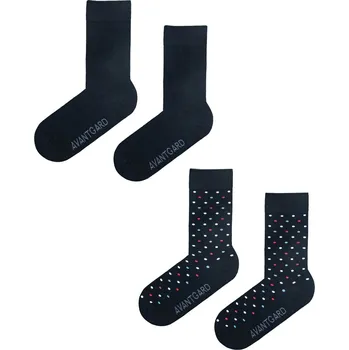 Pánské ponožky Avantgard Set Ponožky 2 páry, 778-05028, Modrá a Modrá s puntíkem Velikost: 43/46