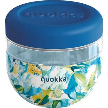 Dóza na potraviny QUOKKA Bubble, Plastová nádoba na jídlo BLUE PEONIES, 770ml, 40134